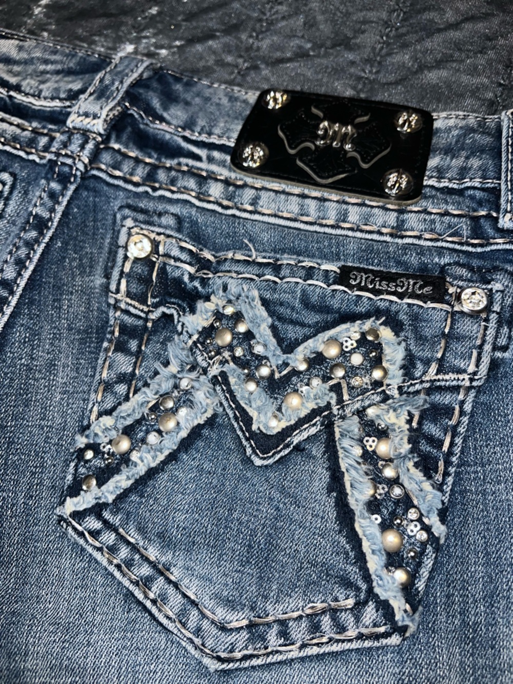 Miss Me boyfriend Denim Embellished Jean Shorts